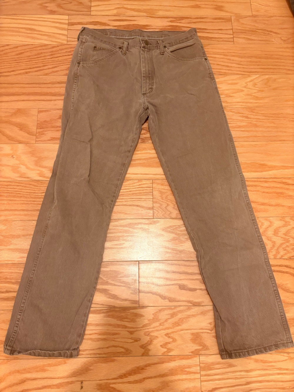 Wrangler Men's Brown Straight-Leg Pants